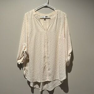 Cream tunic with gold speckles